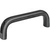 GN565.1-20-160-SW CABINET"U" HANDLE; ALUM'; BLACK thumbnail-1