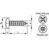 ST3.5X9.5MM ÖNMETSZŐ D-FEJŰCSAVAR, BZP thumbnail-2