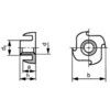 M5x8mm 4 PRONGED T-NUT BZP thumbnail-1