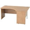 SATELLITE 1600mm RH PANELEND CRESCENT DESK BEECH thumbnail-0