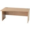 SATELLITE 1600mm LH WAVEPANEL END DESK BEECH thumbnail-0