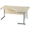 SATELLITE 1600mm RH SGL CANT CRESCENT DESK MAPLE thumbnail-0