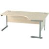 SATELLITE 1800mm RH SGL CANT CRESCENT DESK MAPLE thumbnail-0