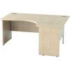 SATELLITE 1600mm RH PANELEND CRESCENT DESK MAPLE thumbnail-0