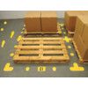 FLOOR SIGNAL MARKER FEET300x100mm 5xR, 5xL YELLOW thumbnail-1