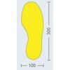 FLOOR SIGNAL MARKER FEET300x100mm 5xR, 5xL RED thumbnail-0