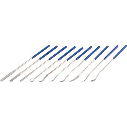 14CM DIAMOND RIFFLER & NEEDLE FILE SET 10-PCE