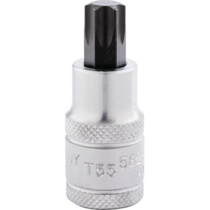 T55 X 55MM TORX FELTŰZHETŐ CSAVARBEHAJTÓ 1/2" MEGHAJTÓVAL