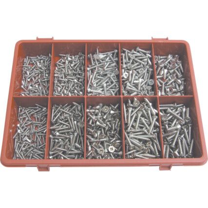 A2 STAINLESS STEEL POZI CSK SELF TAPPING SCREW KIT