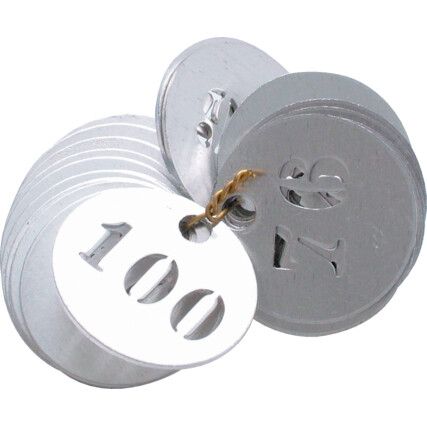 30MM ALUMINIUM I.D. DISCS 1-100 (BOX-100)