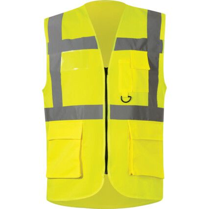 HI-VIS LÁTHATÓSÁGI ÜGYVEZETŐ KABÁT  (EN20471)SÁRGA - 4XL