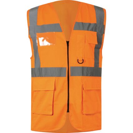 HI-VIS LÁTHATÓSÁGI ÜGYVEZETŐ KABÁT  (EN20471)NARANCS - 3XL