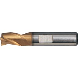 HSS-Co 5% KC3 3* Flute Throwaway Milling Cutters, Weldon Shank: Short Series, Metric - TiN Coated thumbnail-0