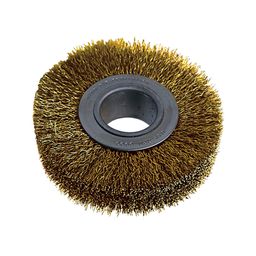 Industrial Rotary Wire Wheels - 30 SWG Brass Coated Steel Wire - Crimped thumbnail-0