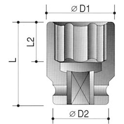 Chrome Molybdenum Impact Sockets: 1" Drive Inch Size, Standard Length, 6-Point thumbnail-1