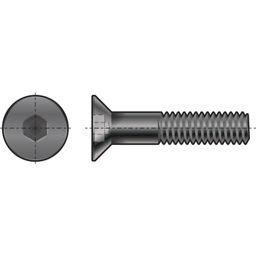 Socket Head Countersunk Screw, Inch - UNF - Grade 10.9 - Self Colour - DIN 7991 thumbnail-0