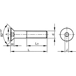 Socket Head Countersunk Screw, UNF - A2 Stainless Steel thumbnail-1