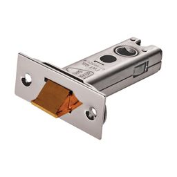 Tubular Mortice Latch - Satin Chrome Plate or Polished Brass Finish thumbnail-1