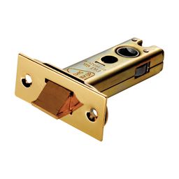 Tubular Mortice Latch - Satin Chrome Plate or Polished Brass Finish thumbnail-0